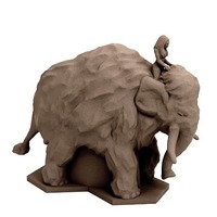Small Shamanic Mammoth Rider (18mm scale) 3D Printing 72317