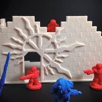 Small Cosmopolis Ruins Preview (18mm scale) 3D Printing 72334