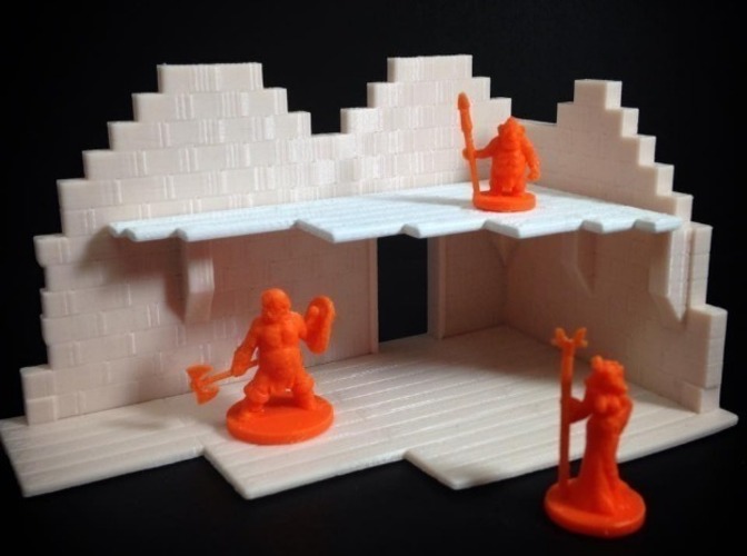 Cosmopolis Ruins Preview (18mm scale) 3D Print 72335