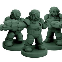 Small Modular Mercenary Trooper Kit (18mm scale) 3D Printing 72400