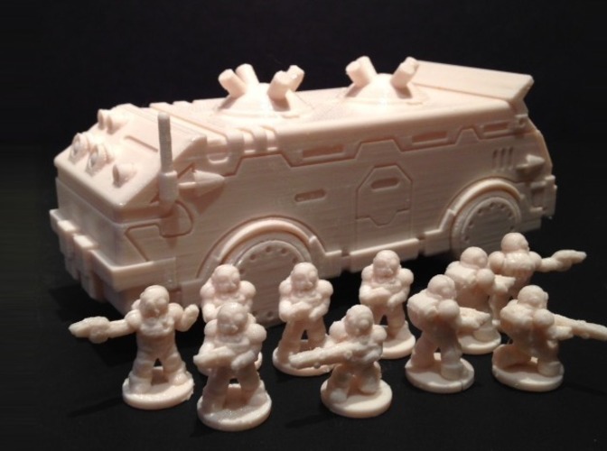 Modular Mercenary Trooper Kit (18mm scale) 3D Print 72402