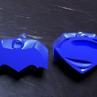 Small Batman vs. Superman - keychain 3D Printing 72537