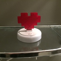 8 Bit Heart, LED Touch Night Light - Thumbnail 3