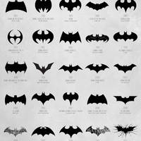 Small All of Batman's logos 3D Printing 72895