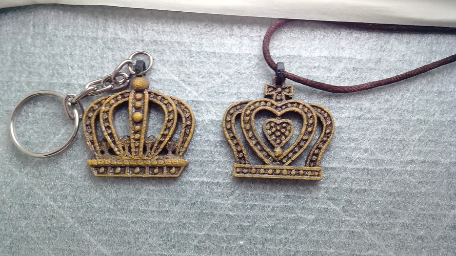 queen & king medal 3D Print 72916