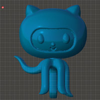Small octocat  3D Printing 73291