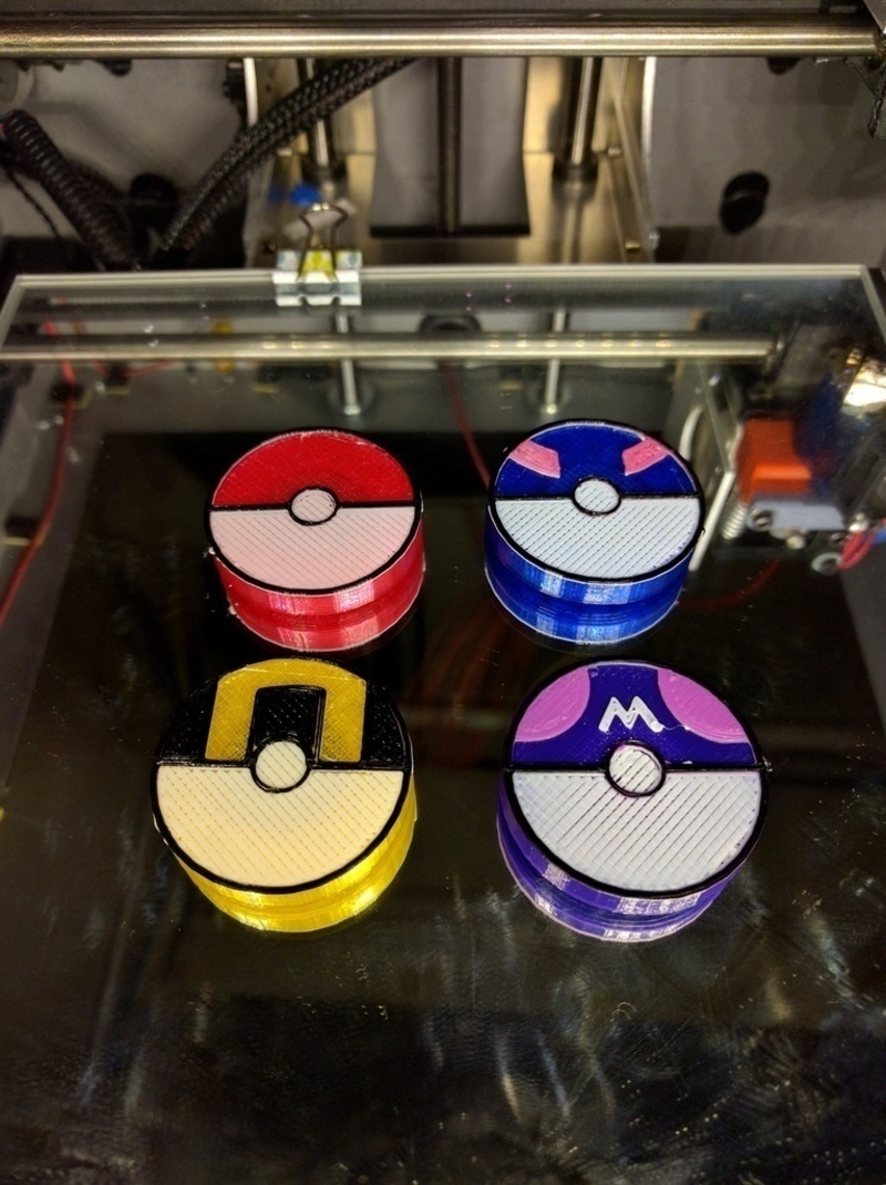 Poke Ball, Great Ball, Ultra Ball, and Master Ball Magnets (Poke