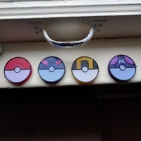 Poke Ball, Great Ball, Ultra Ball, and Master Ball Magnets (Poke - Thumbnail 3