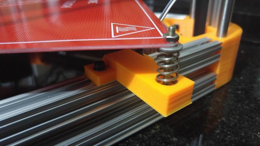 Kossel Mini 15x15 8mm  - Bed MK2 200x200 Adaptation 3D Print 73519