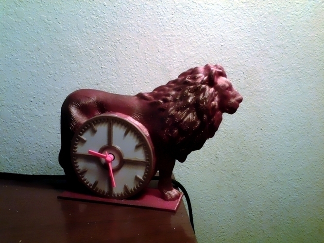 Lion Clock 3D Print 73526