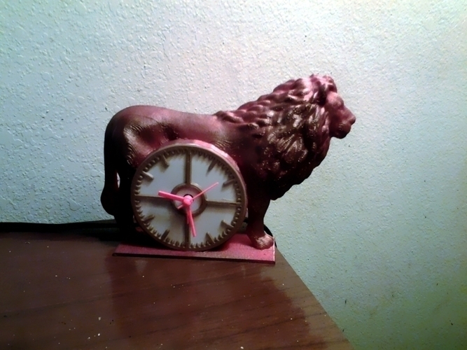 Lion Clock 3D Print 73527