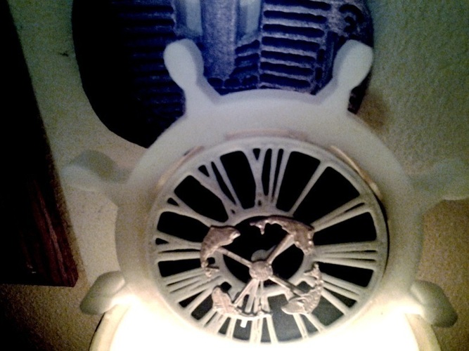 Ships Wheel Clock 3D Print 73530