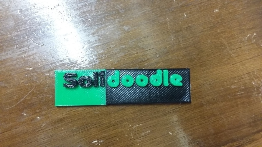 Solidoodle Logo Dual Extrusion 3D Print 73961