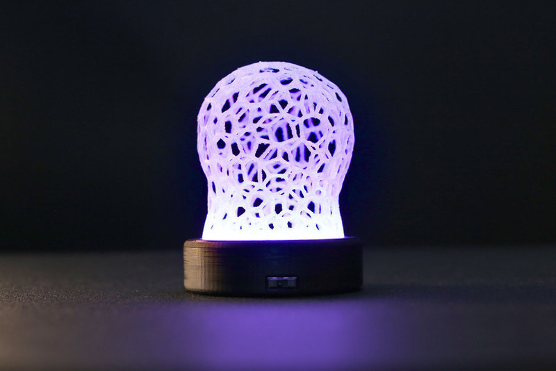 BLE Voronoi Feather Lamp