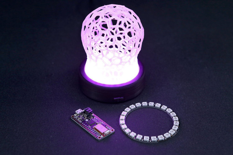 BLE Voronoi Feather Lamp 3D Print 74022