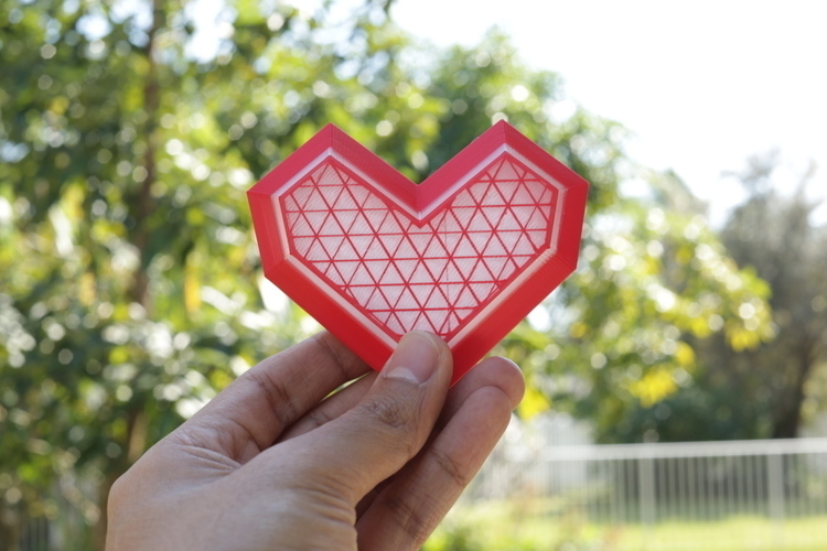 Lowpoly Heart Box 3D Print 74025