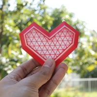 Small Lowpoly Heart Box 3D Printing 74025