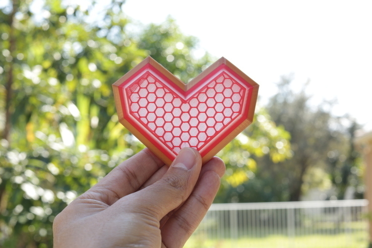 Lowpoly Heart Box 3D Print 74028