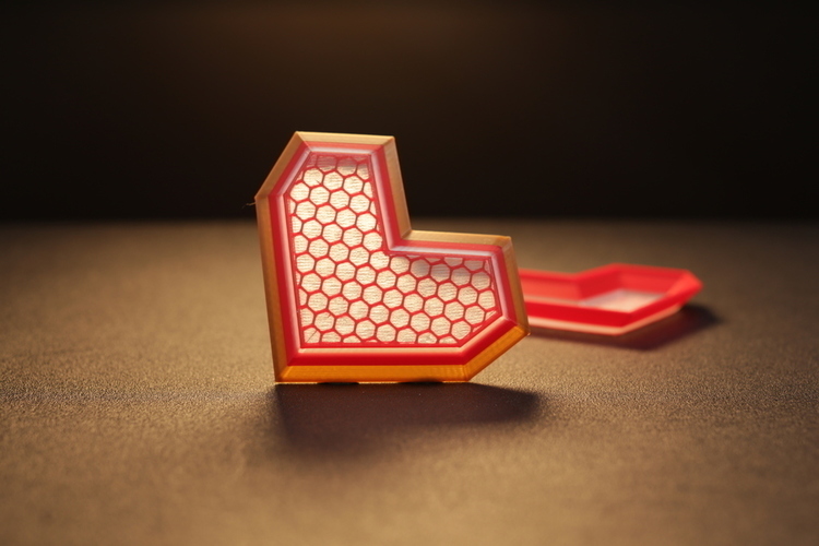 Lowpoly Heart Box 3D Print 74029