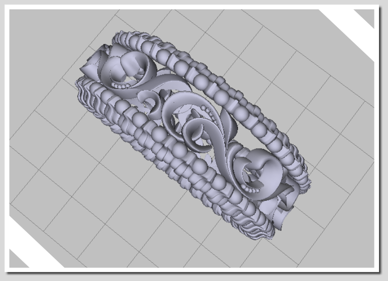 The carved women's wedding ring