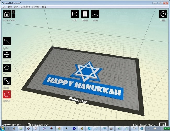 Happy Hanukkah 3D Print 74400