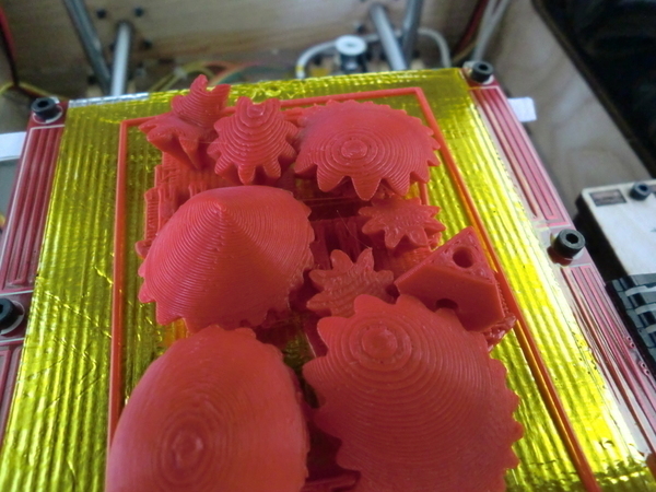 Medium Screwless Heart Gears - Plated 3D Printing 74441