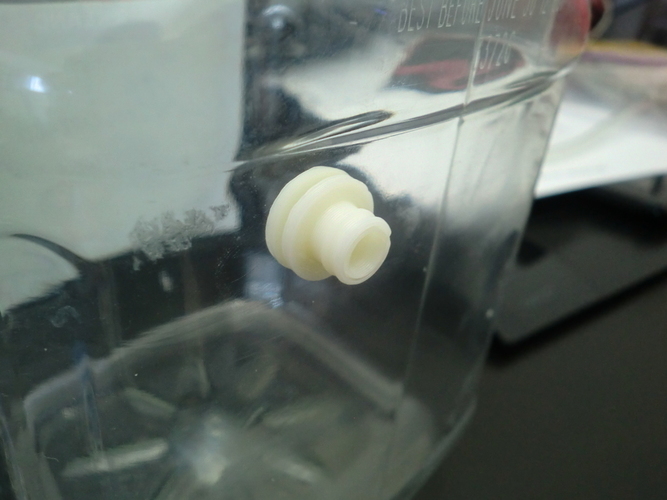 Press-fit tubing-attachment flange for CO2 bubbles experiment. 3D Print 74443