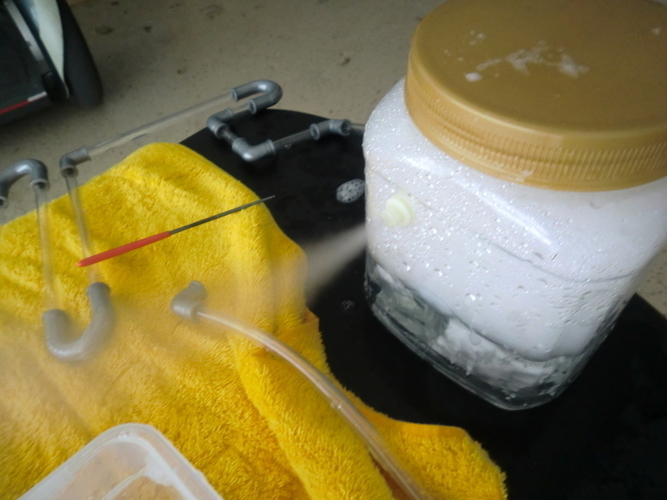 Press-fit tubing-attachment flange for CO2 bubbles experiment. 3D Print 74444