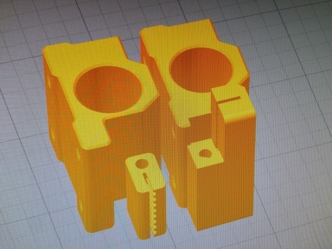 Wanhao Duplicator I3 Adjustable X block and attachment 3D Print 74501