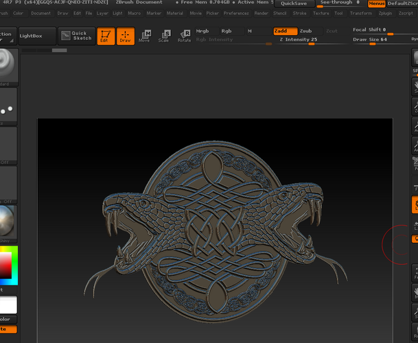 Celtic pattern with a snake 3D Print 74633