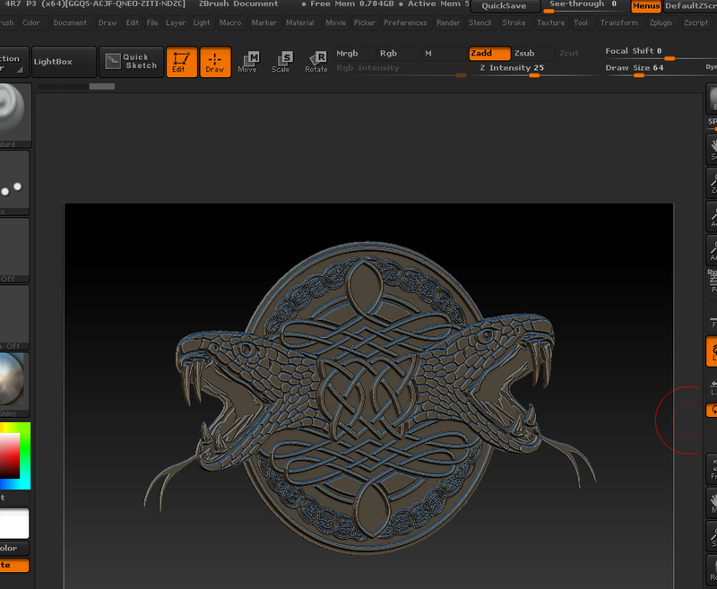 Celtic pattern with a snake