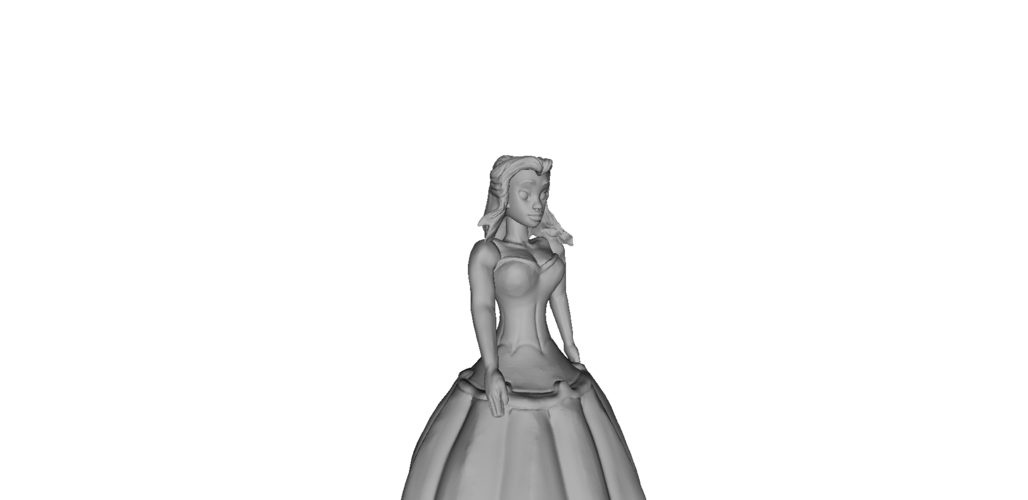Cartoon Princess Figurine 3D Print 74662