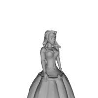 Small Cartoon Princess Figurine 3D Printing 74662