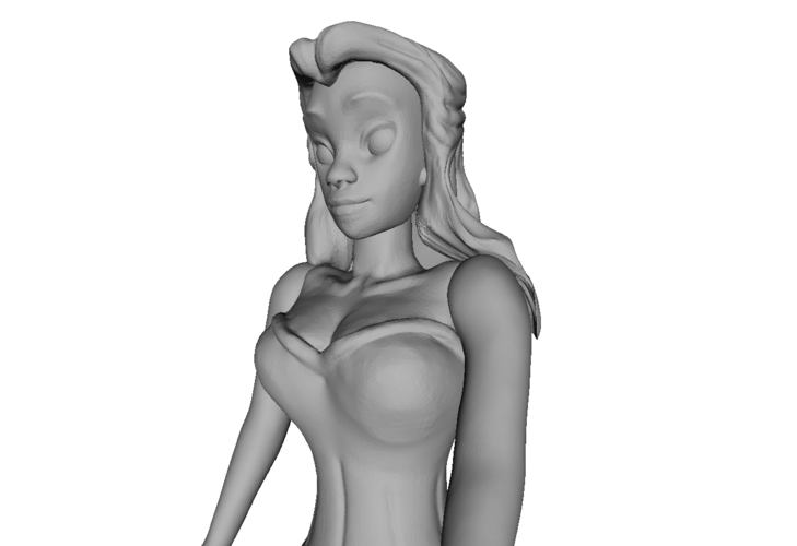 Cartoon Princess Figurine 3D Print 74663