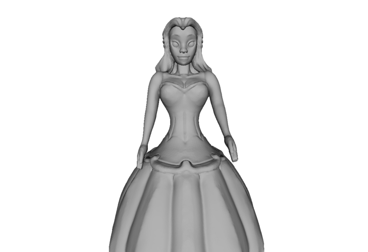 Cartoon Princess Figurine 3D Print 74666