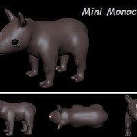 Small Mini Monoceros 3D Printing 74678