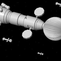 Small Mars spaceship 3D Printing 74715