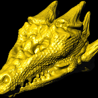 Small Dragon's Head 3D Printing 75736