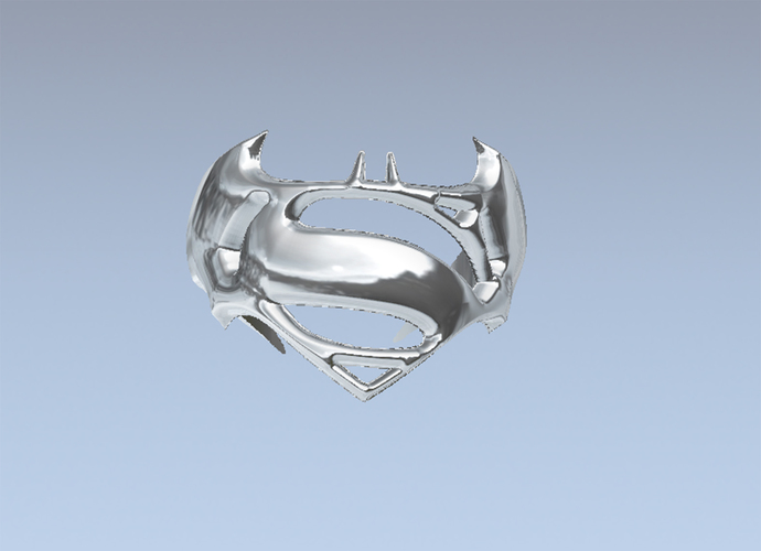 Batman v. Superman Ring 3D Print 76008