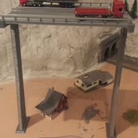 Small n-scale 1:160 elevated highway 3D Printing 76411