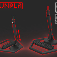 Small GUNPLA STAND [ 1/144 - HG.RG.BB ] 3D Printing 76533