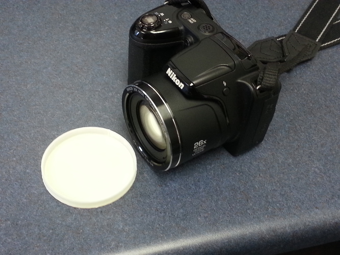 Nikon Coolpix L320 (59.5mm) Friction-Fit Lens Cap 3D Print 76627