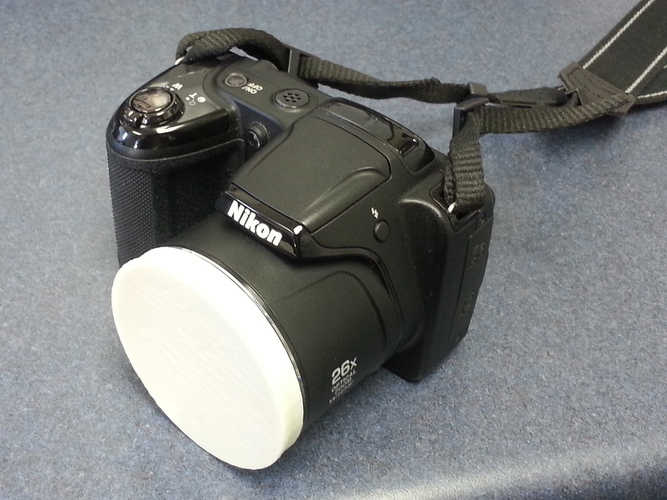 Nikon Coolpix L320 (59.5mm) Friction-Fit Lens Cap 3D Print 76628