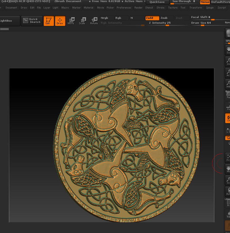 Stylized Celtic ornament. Horses