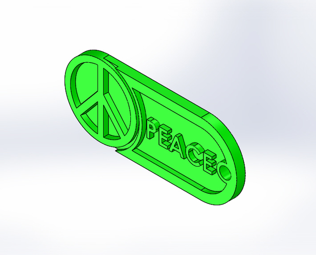 Key Chain-Peace 1 3D Print 76655