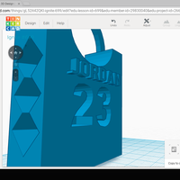 Michael Jordan 23 North Carolina jersey key chain - Thumbnail 1