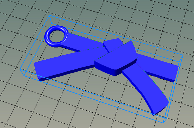 Karate Belt Keychain 3D Print 76893