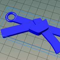 Small Karate Belt Keychain 3D Printing 76893