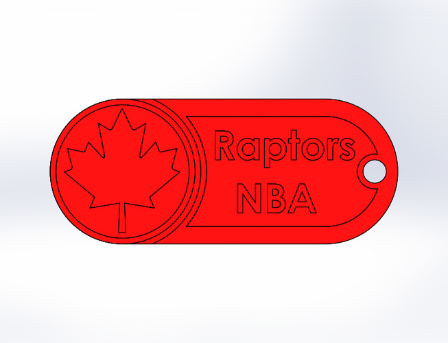 Key Chain-NBA Raptors 3D Print 76999