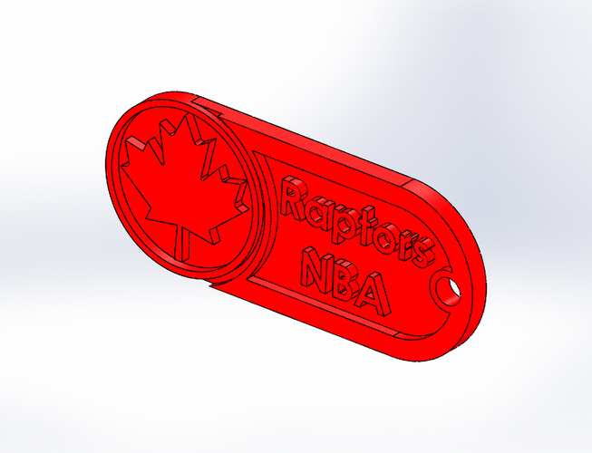 Key Chain-NBA Raptors 3D Print 77000